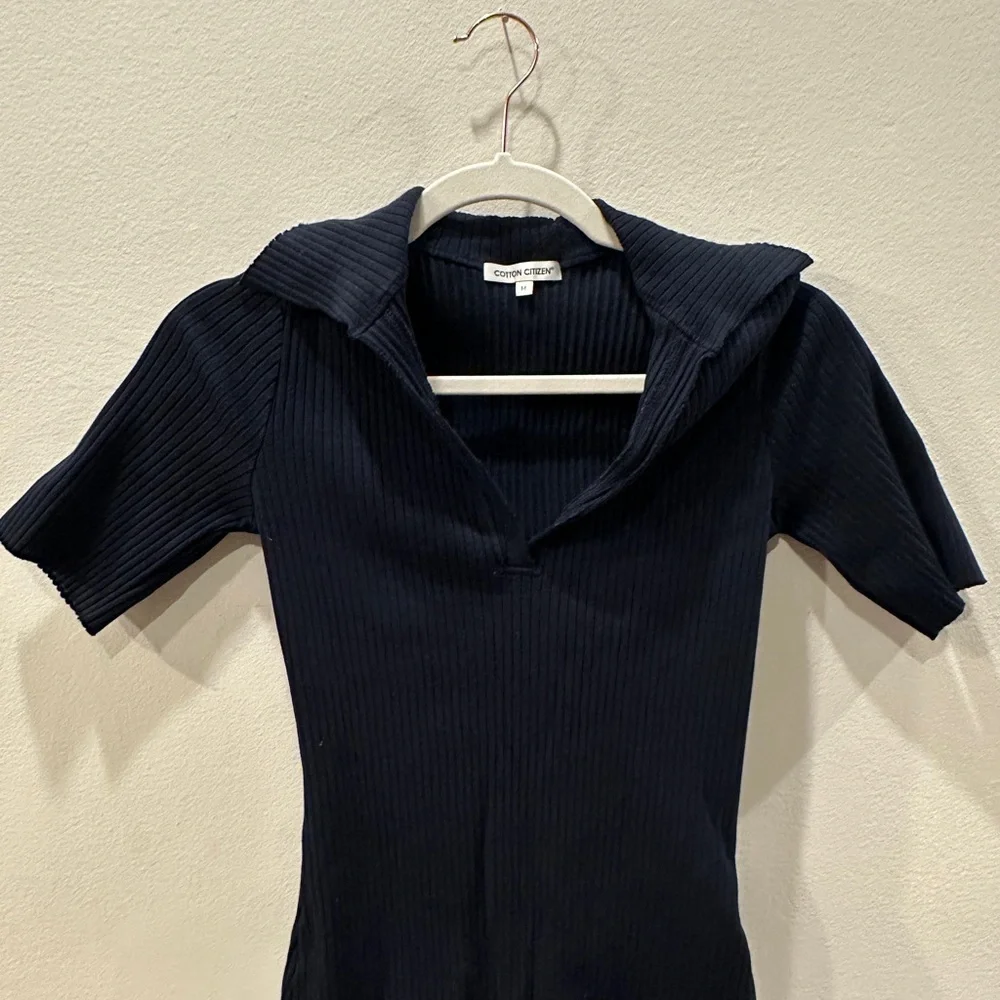 Cotton Citizen - Ibiza Short Sleeve Ribbed Polo Shirt - Picture 2 of 5